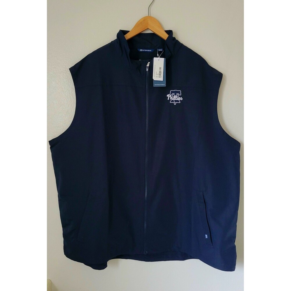 Cutter & Buck Philadelphia Phillies MLB Charter Eco Packable Vest Sz 4XL Big NWT